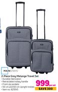 Mainstays 2 Piece Grey Melange Travel Set-Per Set