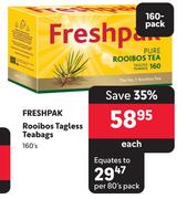 Freshpak Rooibos Tagless Teabags-160's