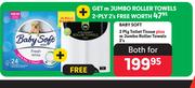 Baby Soft 2 Ply Toilet Tissue Plus Jumbo Roller Towels 2's-Both For