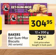 Bakers eet-Sum-Mor Biscuits (All Variants)-12 x 200g