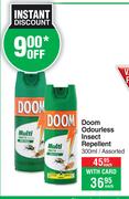 Doom Odourless Insect Repellent-300ml Each