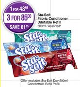 Sta-Soft Fabric Conditioner Dilutable Refill-500ml Each
