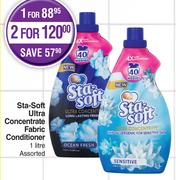 Sta-Soft Ultra Concentrate Fabric Conditioner Assorted-1Ltr Each