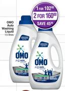 Omo Auto Washing Liquid-For 2 x 1.5Ltr 