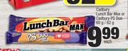 Cadbuy Lunch Bar Max Or Cadbury PS Duo 60g/62g-Each