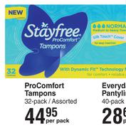 Stayfree Pro Comfort Tampons 32 Pack Assorted-Per Pack