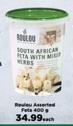 Roulou Assorted Feta-400g Each