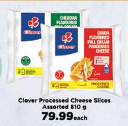Clover Processed Cheese Slices Assorted-810g Each