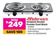 Mellerware Hotplate Double Powder Coated (Black)