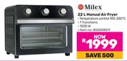 Milex 22Ltr Manual Air Fryer