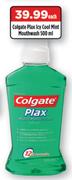 Colgate Plax Icy Cool Mint Mouthwash-500ml Each