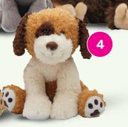 Tom's Toys 43cm Plush Dog Brown White