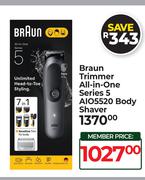 Braun Trimmer All In One Series 5 AIO5520 Body Shaver