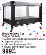 Baby Things Emerald Camp Cot (Twilight Or Sable)-Each