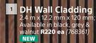DH Wall Cladding-2.4m x 12.2m x 120mm Each