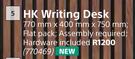HK Writing Desk-770mm x 400mm x 750mm