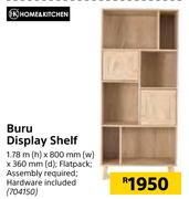Home & Kitchen Buru Display Shelf-1.78m (h) x 800mm (w) x 360mm (d)