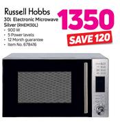 Russell Hobbs 30Ltr Electronic Microwave In Silver RHEM30L