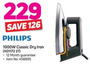 Philips 1000W Classic Dry iron HD1172 27