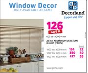 Decorland 25mm Aluminium Venetian Blinds Fawn (1800W x 1600Hmm)