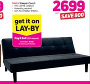 Metro Sleeper Couch (H77 x W129 x D90cm)-Each