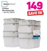 Mainstays 12-Piece Microwave Set-Per Set