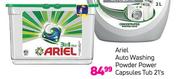 Ariel Auto Washing Powder Power Capsules Tub 21’s