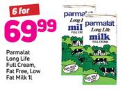 Parmalat Long Life Full Cream/Fat Free/Low Fat Milk-6x1Ltr