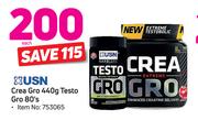 USN Crea Gro Testo Gro 80’s-440g Each