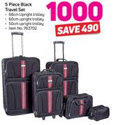 5-Piece Black Travel Set