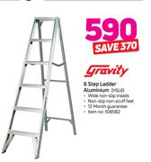 Gravity 6 Step Ladder Alluminium HSL6