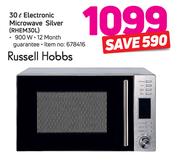 Russell Hobs 30Ltr Electronic Microwave Silver RHEM30L