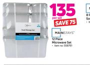 Mainstays 12 Piece Microwave Set-Per Set
