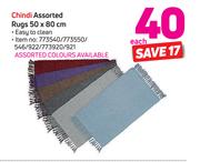 Chindi Assorted Rugs 50x80cm-Each