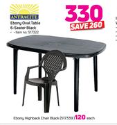 Ebony Highback Chair Black-Each