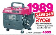 Ryobi 2.7KW Generator