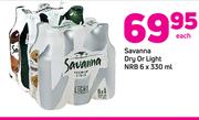 Savanna Dry Or Light NRB-6x330ml Each