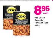 Koo Baked Beans In Tomato Sauce-410g Each