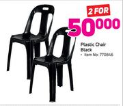 Plastic Chair (Black)-For 2