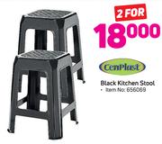 Cenplast Black Kitchen Stool-For 2
