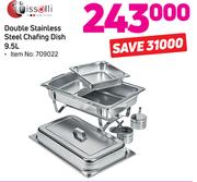 Issolli Double Stainless Steel Chafing Dish 9.5ltr