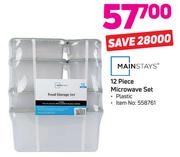 Mainstays 12 Piece Microwave Set