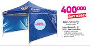 Discovery Advantures Instant Gazebo 3x3m With 2 Side Panels Blue