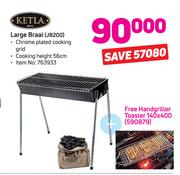 Ketla Large Braai JB200 With Free Handgriller Toaster 140x400