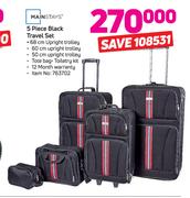 Mainstays 5-Piece Black Travel Set