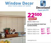 Decorland 25mm Aluminium Venetian Blinds Fawn (1800W x 1600Hmm)