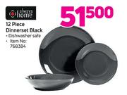 Always Home 12-Piece Dinnerset Black