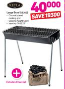 Ketla Large Braai JB200 + Includes Charcoal