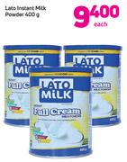 Lato Instant Milk Powder-400g Each