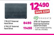 Seagate 1TB 2.5" External Hard Drive 